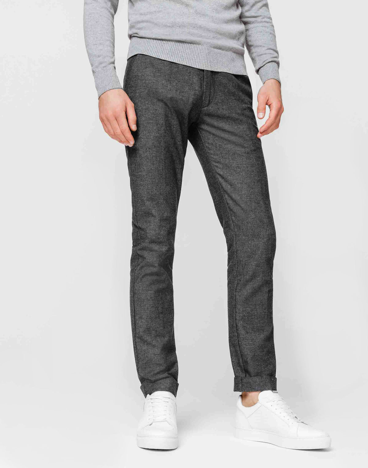 Pantalon casual gris moyen - IZAC
