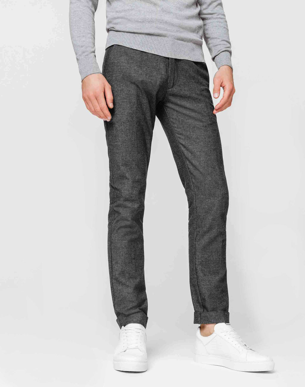 Pantalon casual gris moyen - IZAC