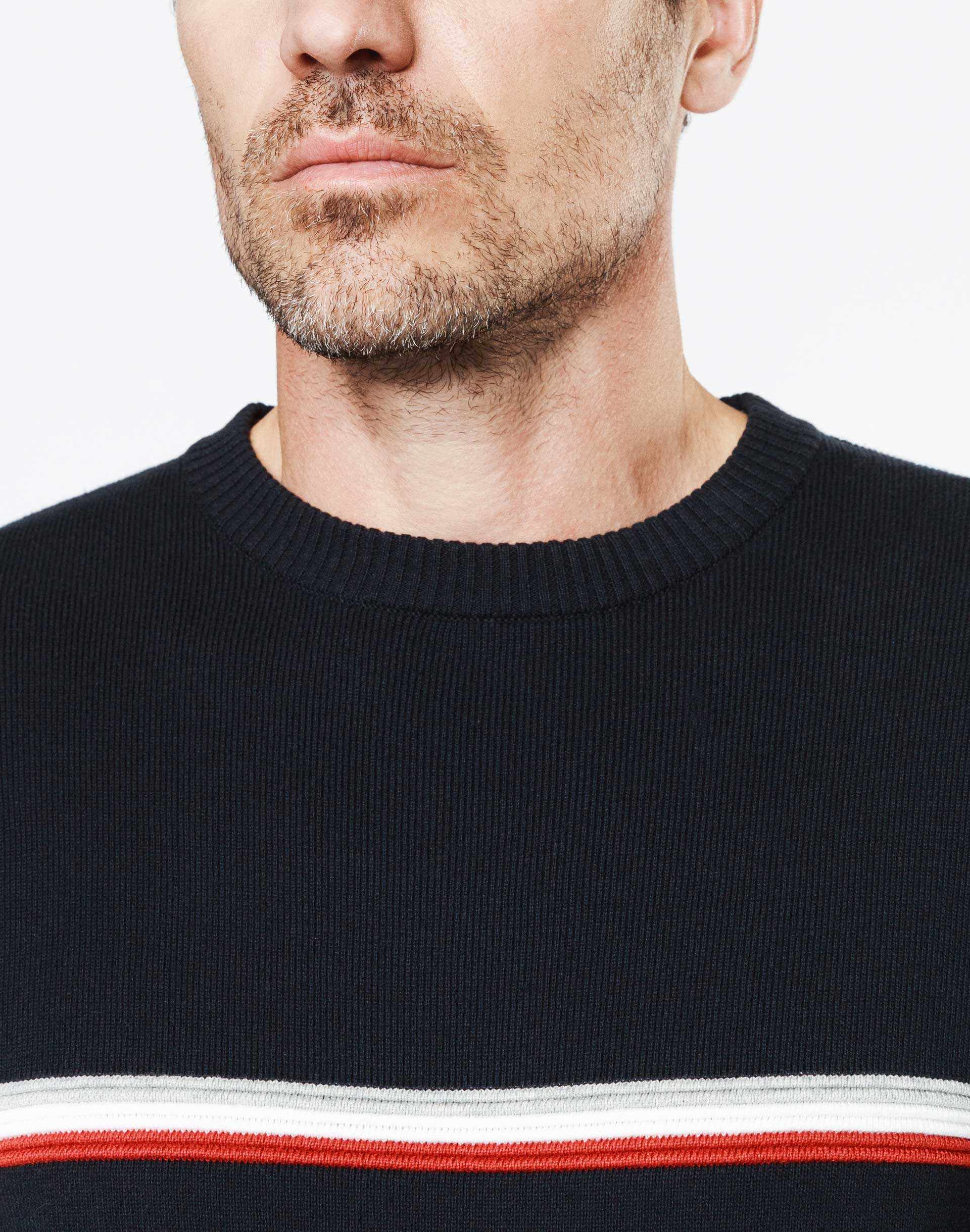 Pull marine rayure placée - IZAC