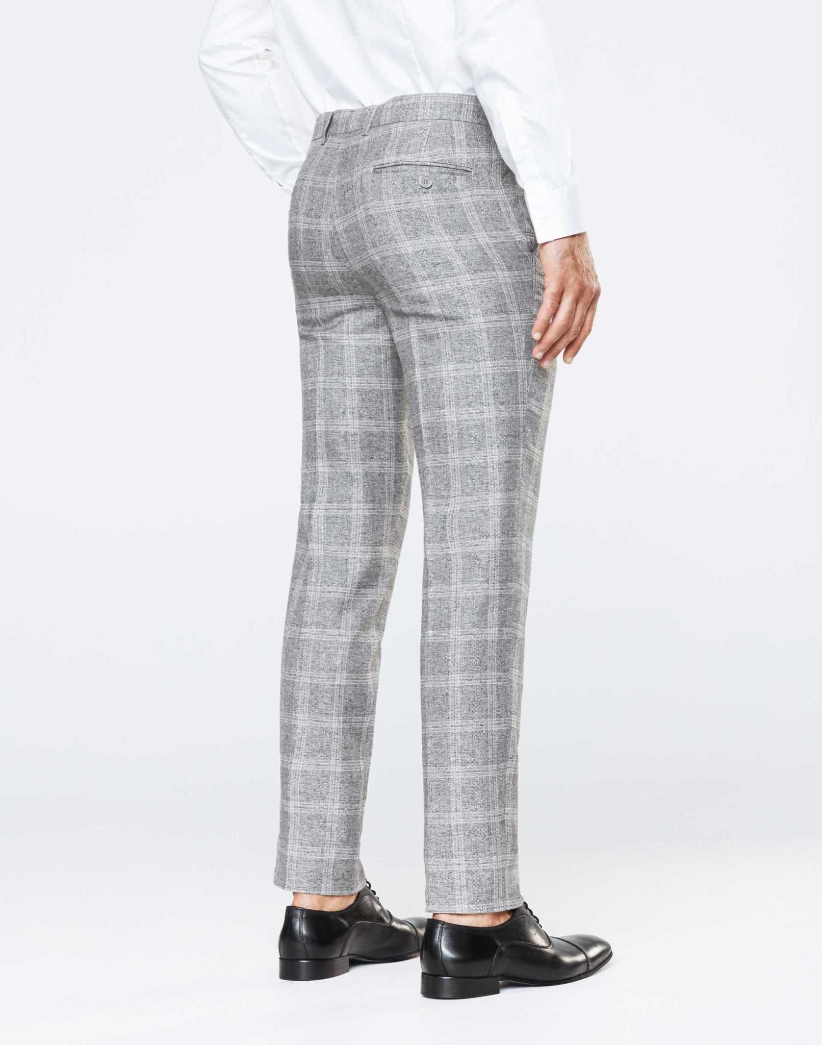 Pantalon carreaux gris - IZAC