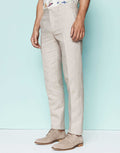 Pantalon coton et lin beige "Liverpool" - IZAC