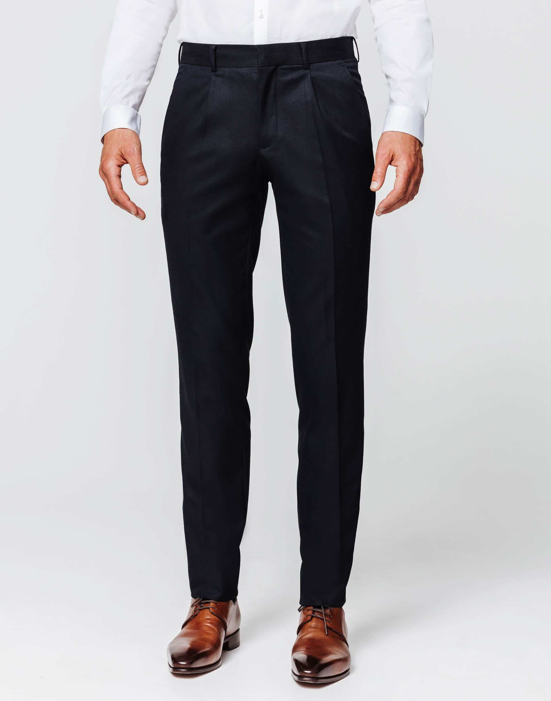Pantalon navy esprit flanelle - IZAC