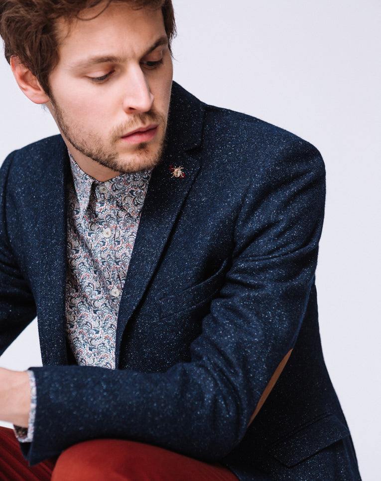 Veste effet tweed 2 boutons "Nunzio" - IZAC