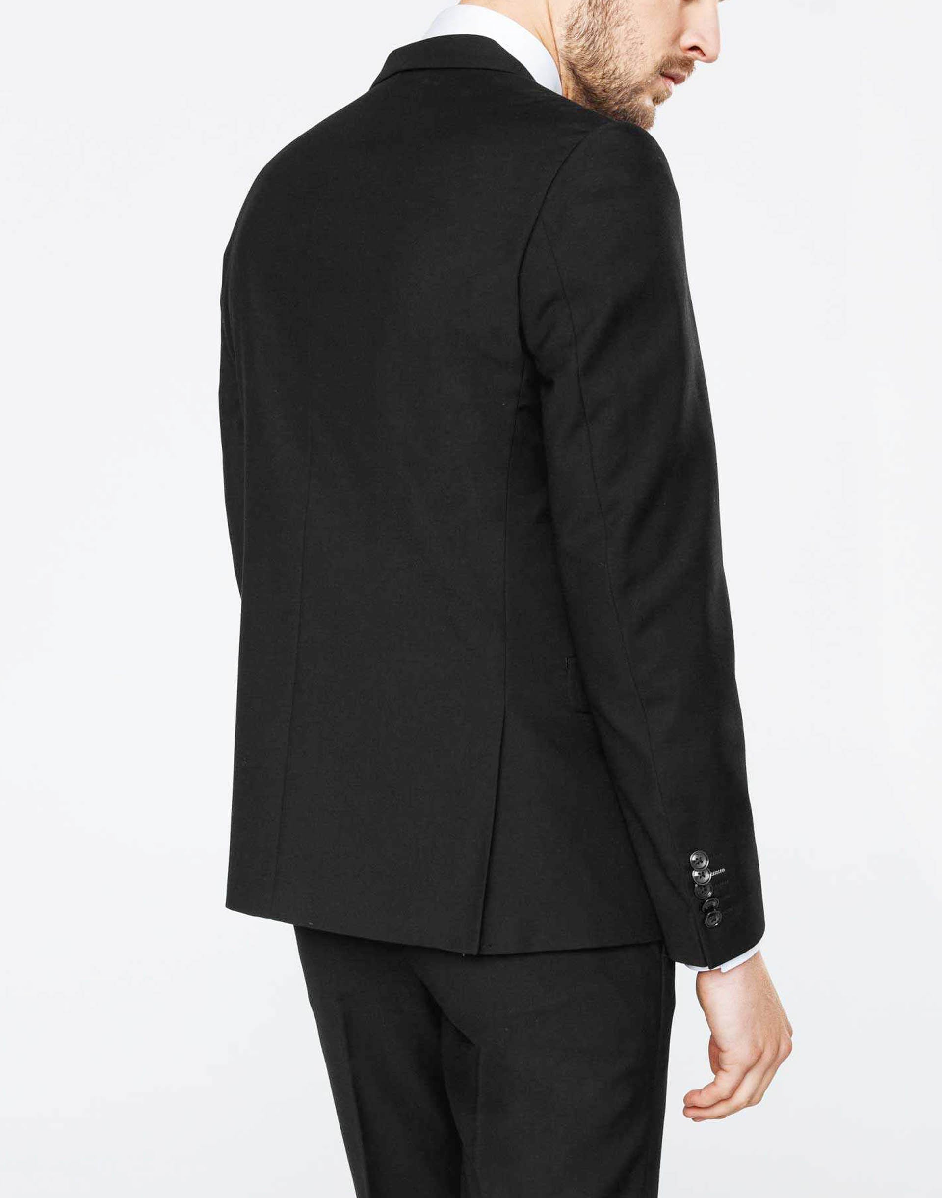 Veste revers cranté noir - IZAC