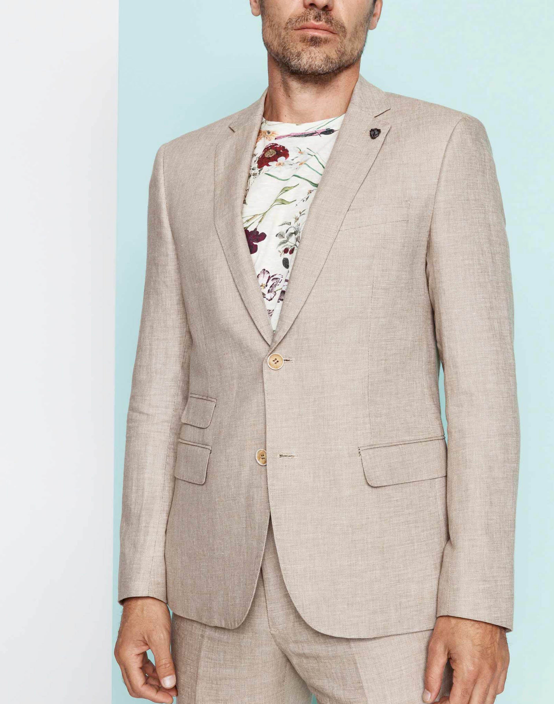 Veste coton et lin beige "Liverpool" - IZAC